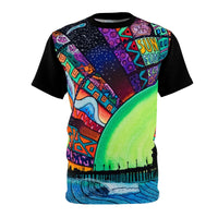 Huntington Beach Trippy Pier All Over Print T Shirt -  Psychedelic clothes, Raver clothing Sacred Geometry