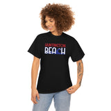 Red White and Blue Huntington Beach Wave Heavy Cotton Unisex T Shirt