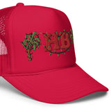 Palms Trees and Red HB in Christmas Lights Foam trucker hat