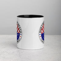 Huntington Beach Checker & Wave Patriotic Mug with Color Inside