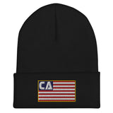 California (CA) Flag Cuffed Beanie
